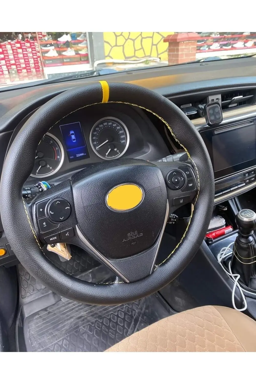 Damarlı Deri/ Sarı Yüzüklü Model/sarı Dikişli/