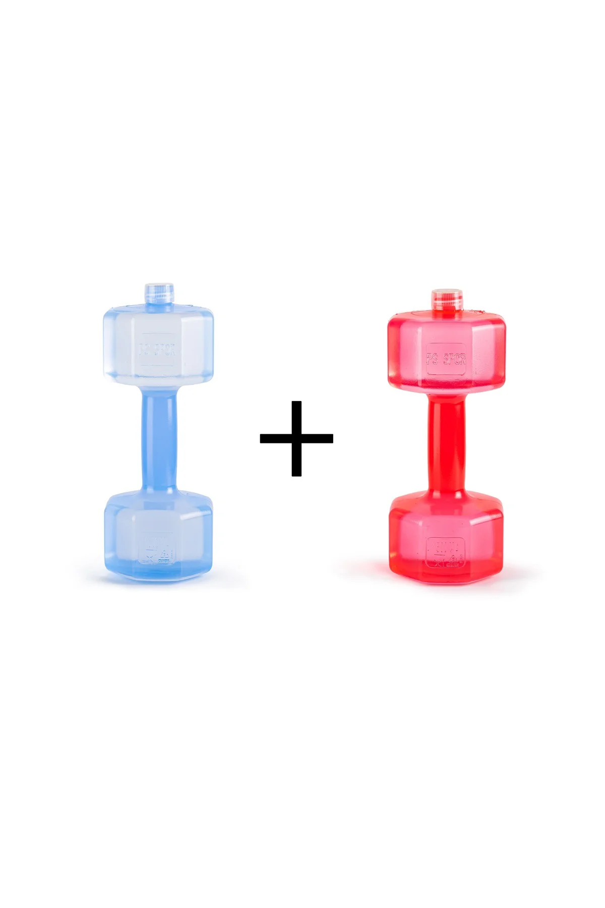 Dambıl Şekilli Su Şişesi | 1.5 LT Spor Matara,Mavi ve Pembe