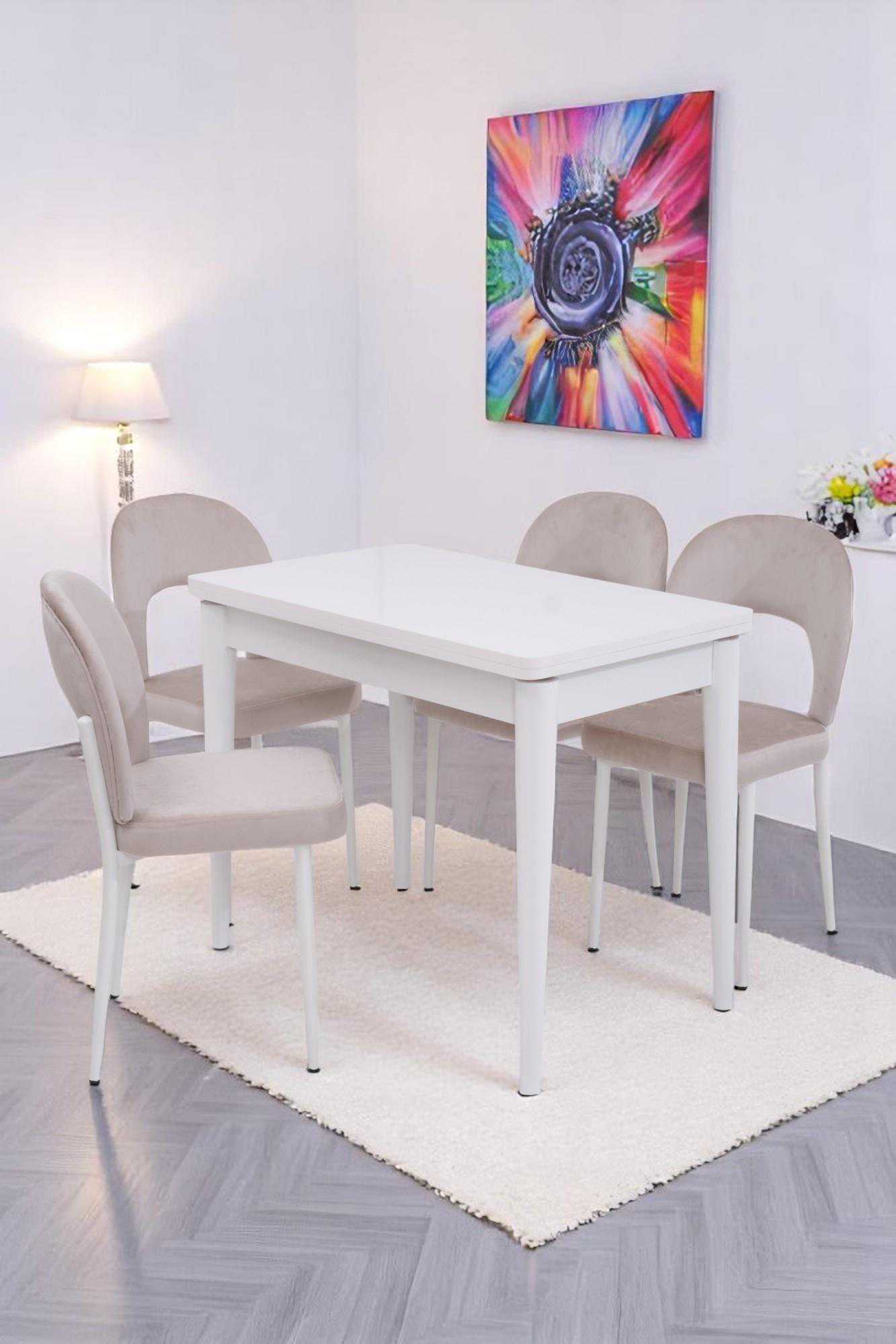 Erezogullari Mobilya Damla Hilal Mdf Mutfak Masa Sandalye Takimi 60X100cm