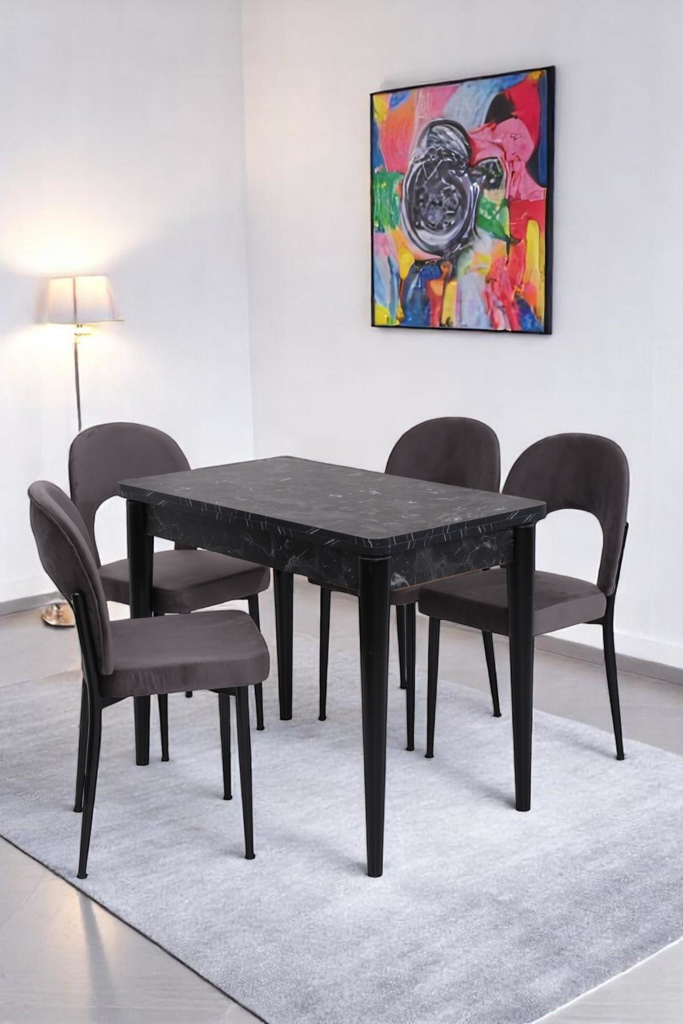 Erezogullari Mobilya Damla Hilal Mdf Mutfak Masa Sandalye Takimi 60X100cm