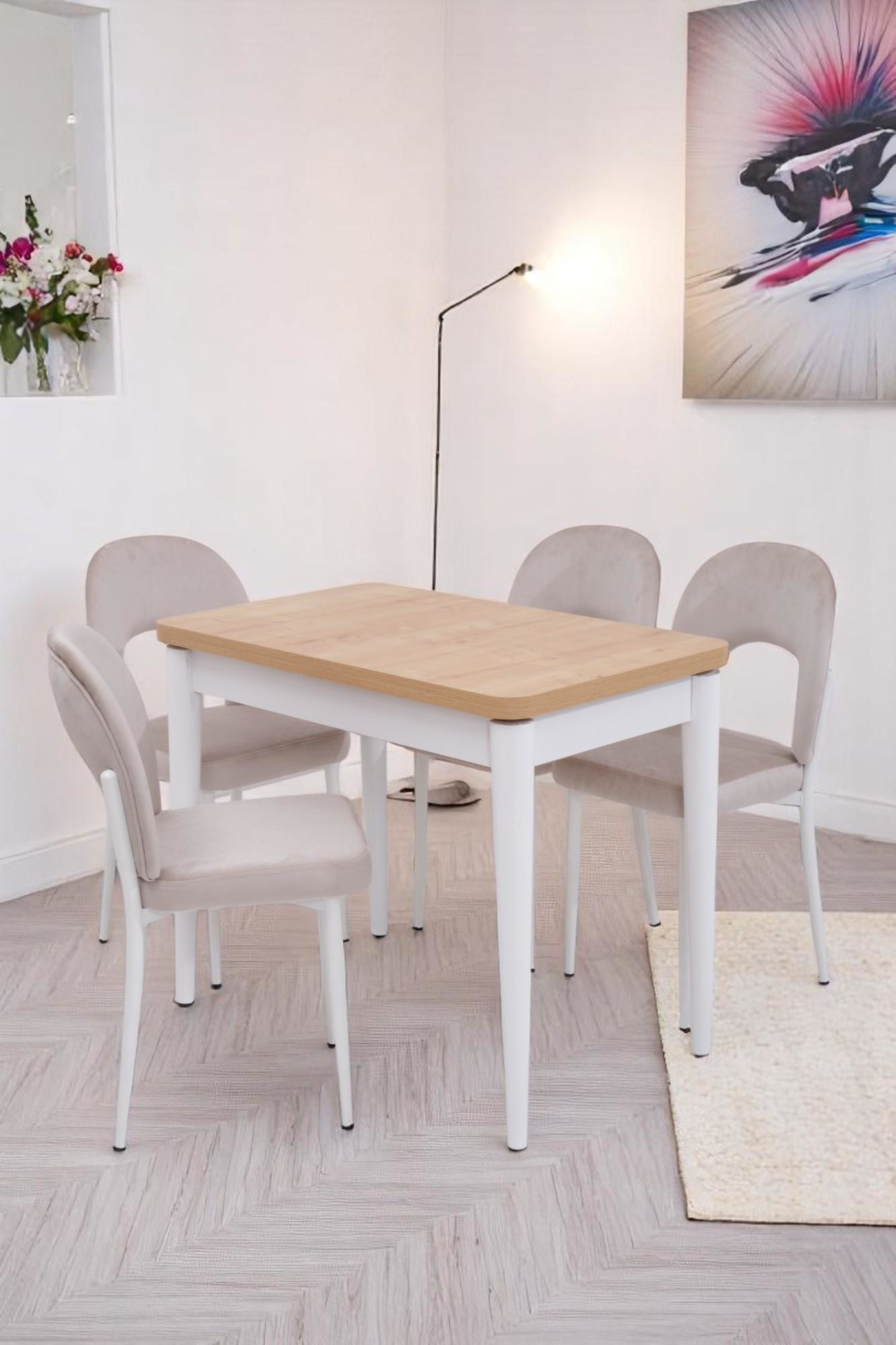 Erezogullari Mobilya Damla Hilal Mdf Mutfak Masa Sandalye Takimi 60X100cm