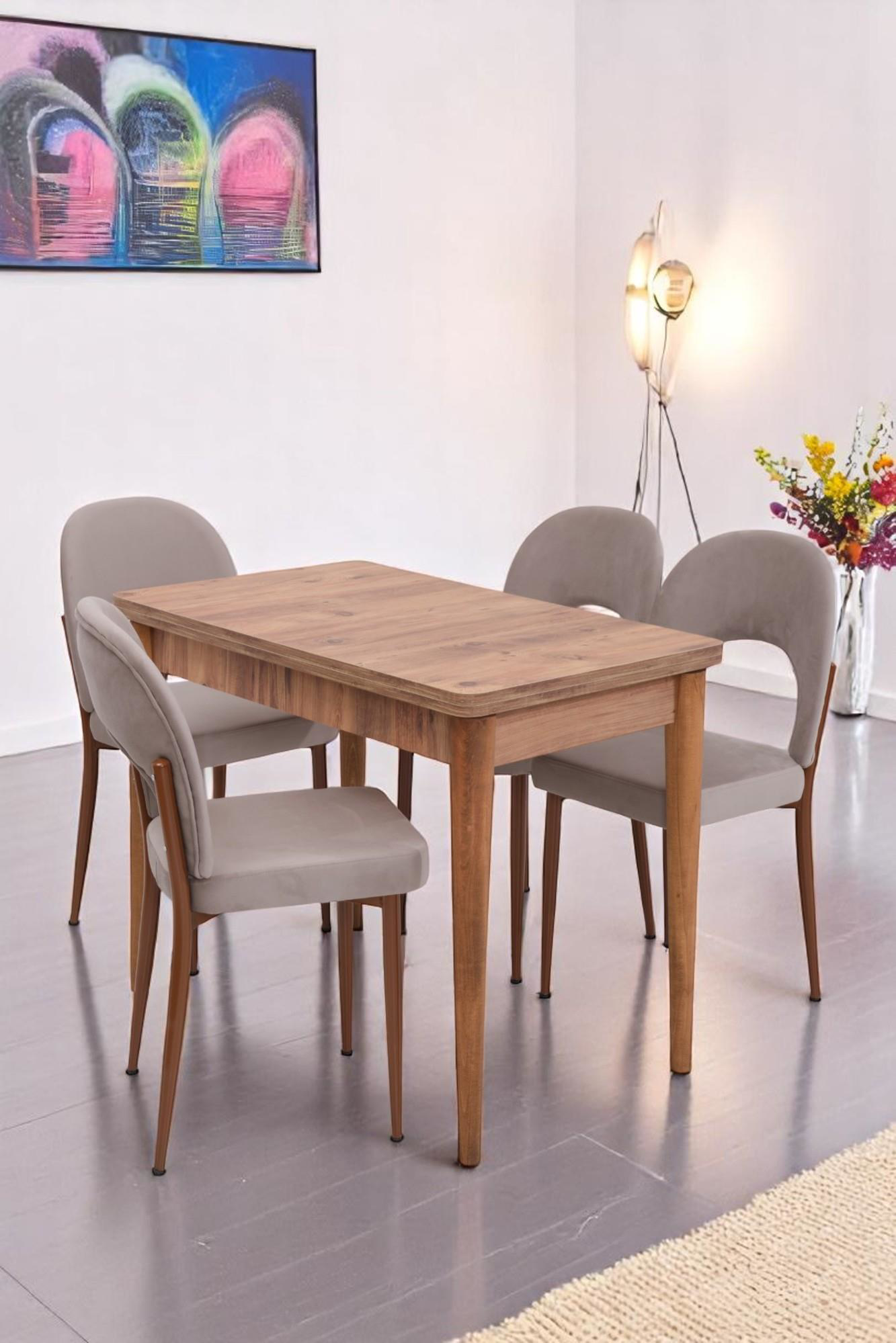 Erezogullari Mobilya Damla Hilal Mdf Mutfak Masa Sandalye Takimi 60X100cm