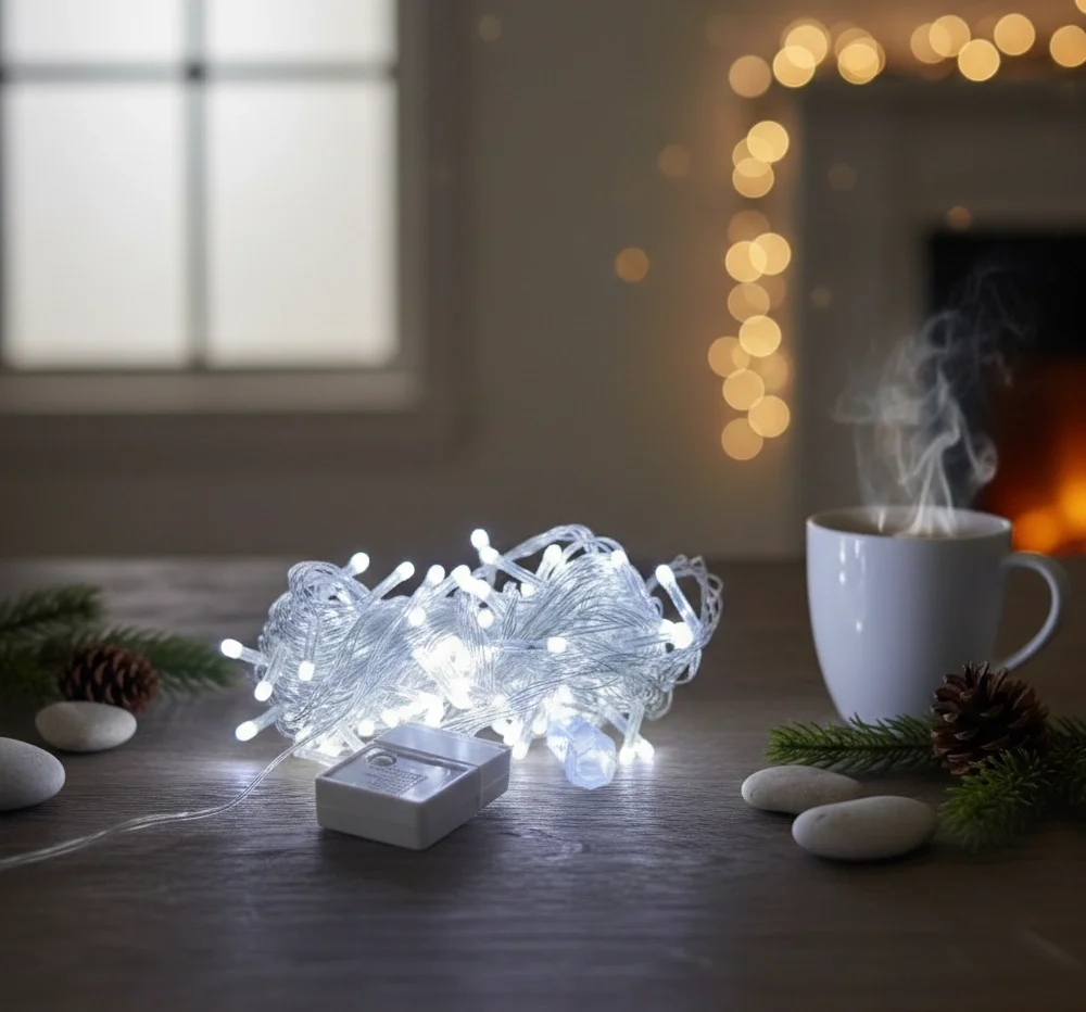 Damla Uçlu Beyaz Işık Şeffaf Kablo  10m 100 Led Fiyatı, Yorumları ve Özellikleri