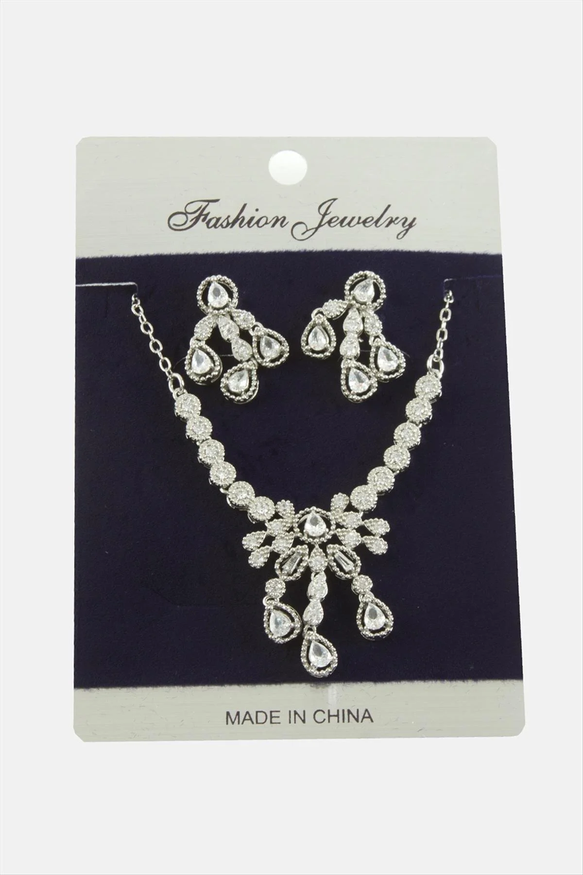 Damla Zirkon Taşlı Set Kolye