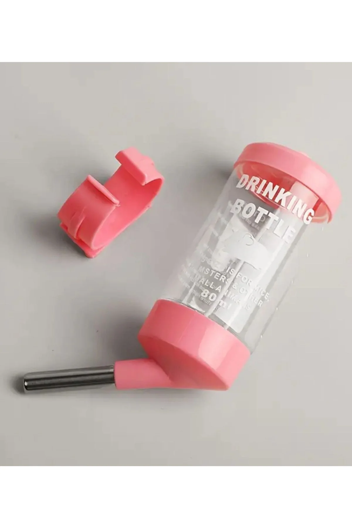 Damlatmayan Hamster Ve Tavşan Suluğu 80 Ml Pembe
