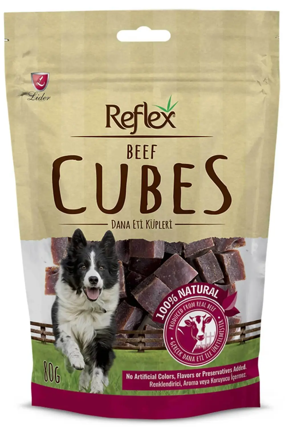 Dana Etli Küp Şeklinde Köpek Ödül Maması 80gr
