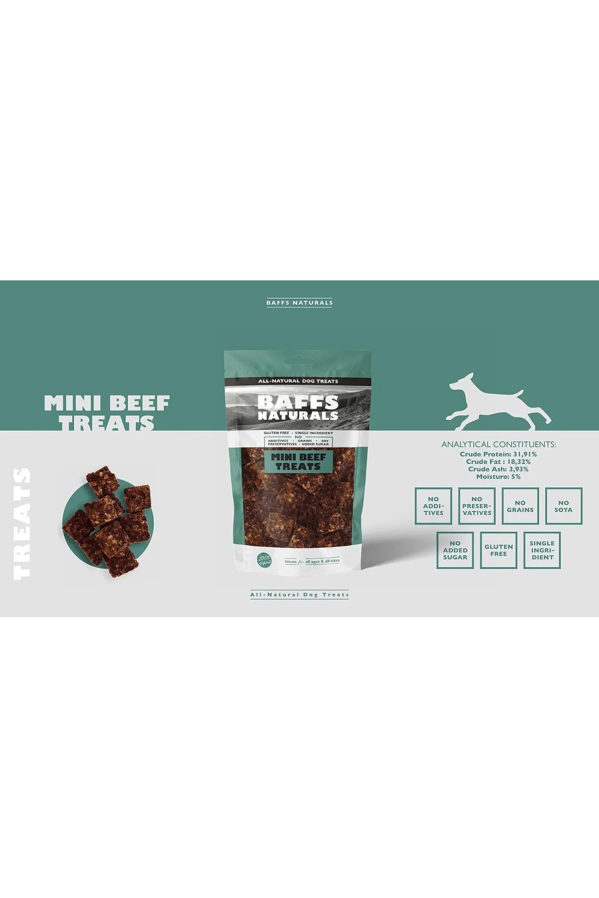 Dana Mini Ödül%100 Doğal Köpek Ödül Maması 100 gr (100 Gr x 1 Ade