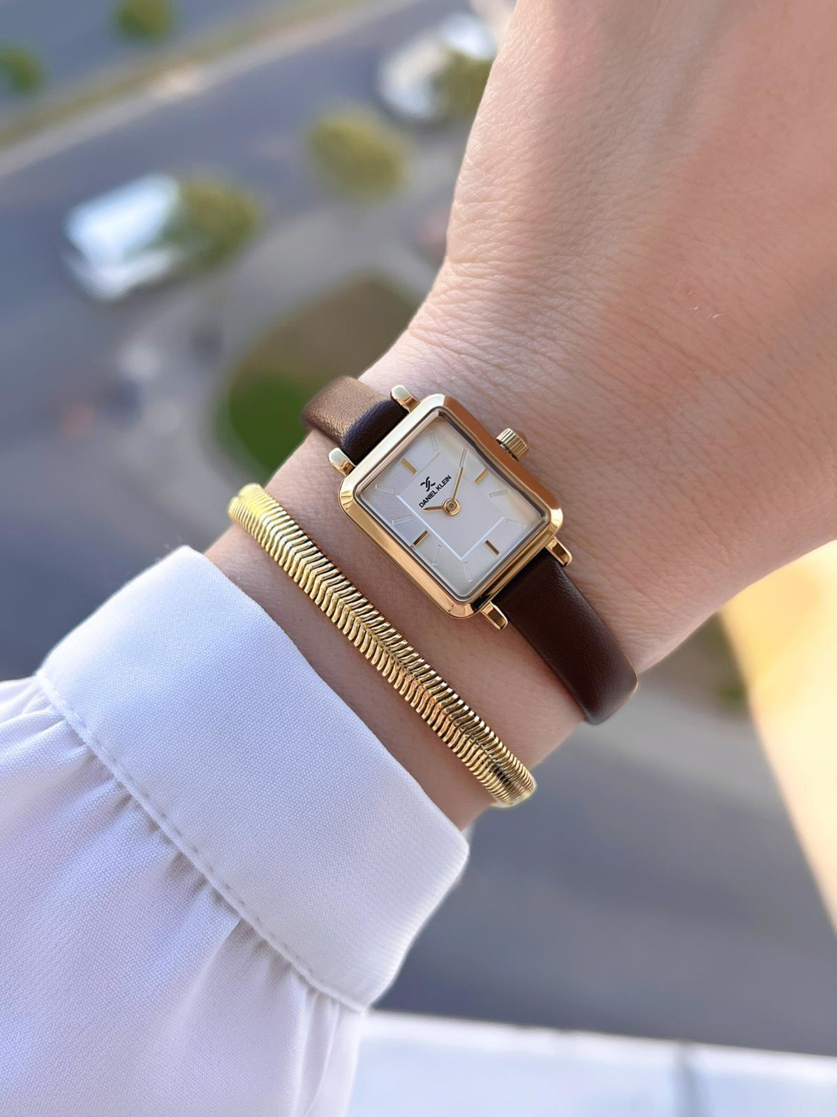 Daniel Klein 18 mm Mini Kasa Retro Vintage Deri Kordon 2 Yıl Gara