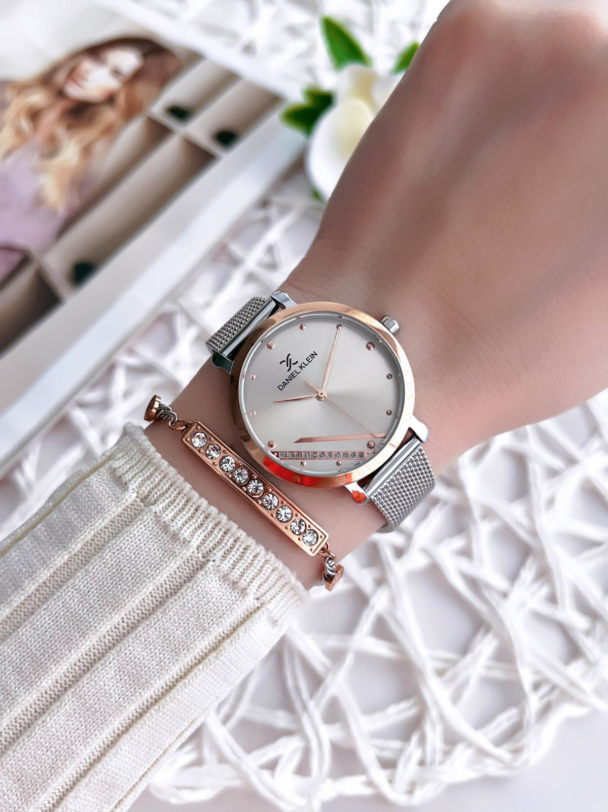 Daniel Klein Çelik Kordon Çelik Takı Seti Hediyeli 2 Yıl Garantil