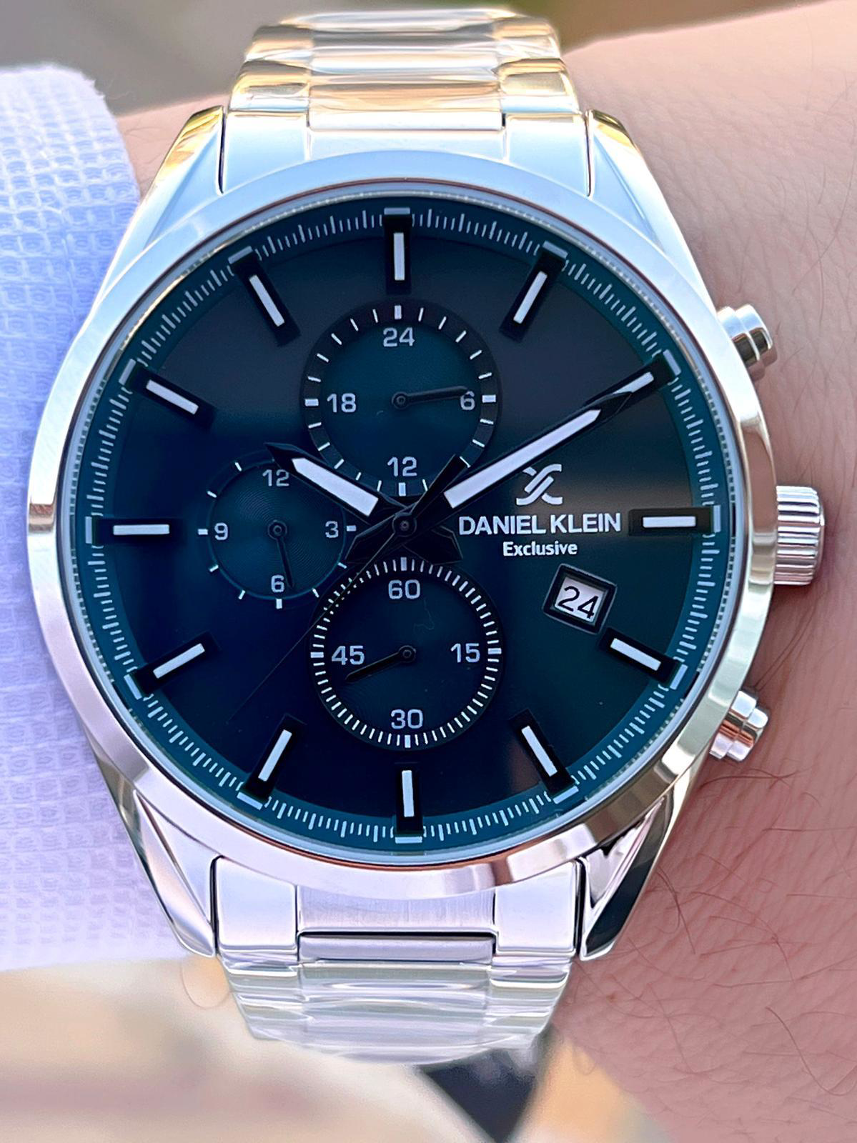 Daniel Klein Çelik Kordon Kronometreli Kadran Tasarımı 3 Atm Suya