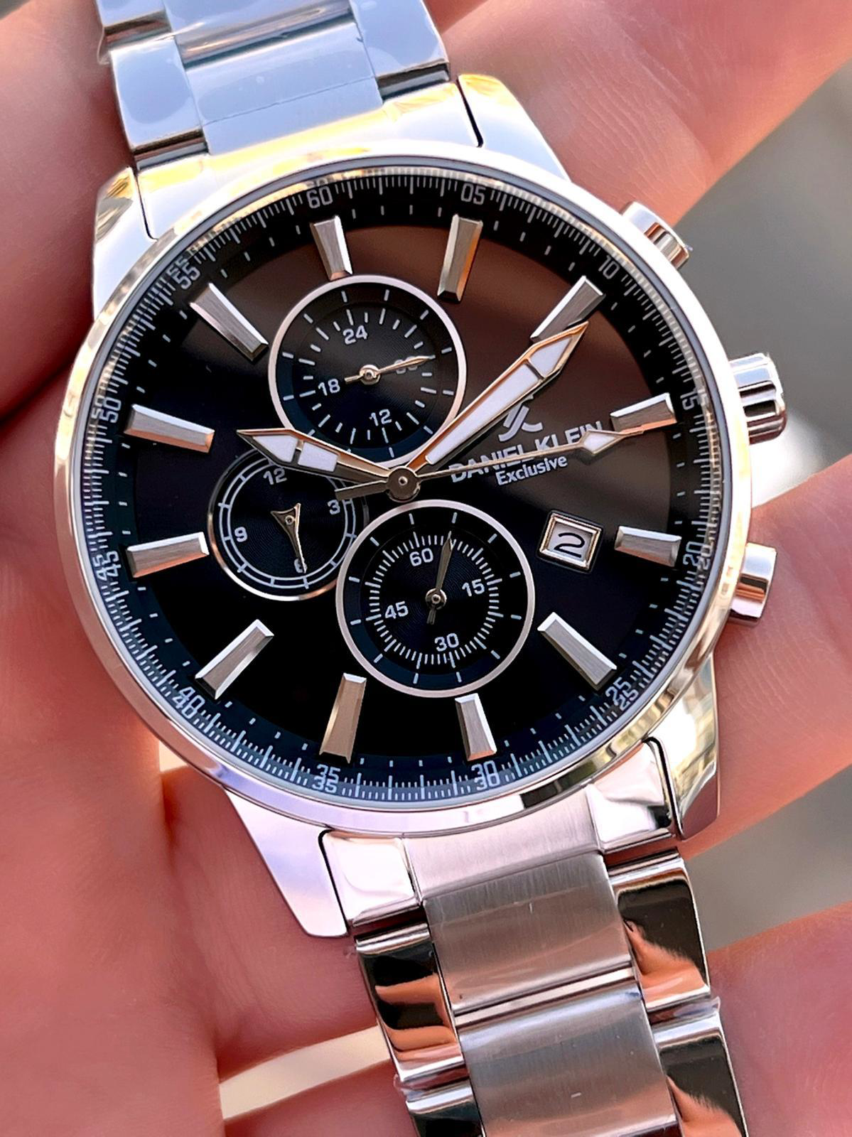 Daniel Klein Çelik Kordon Kronometreli Kadran Tasarımı 3 Atm Suya