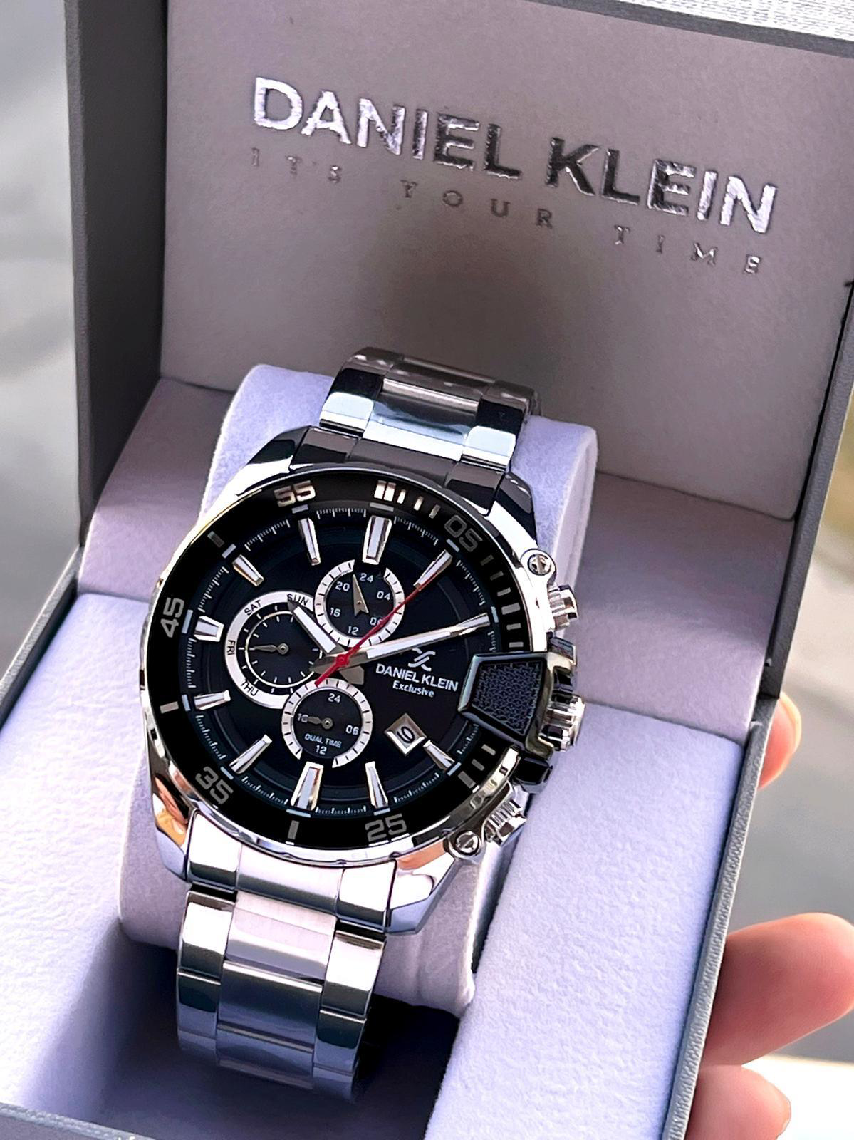 Daniel Klein Çelik Kordon Kronometreli Kadran Tasarımı 3 Atm Suya