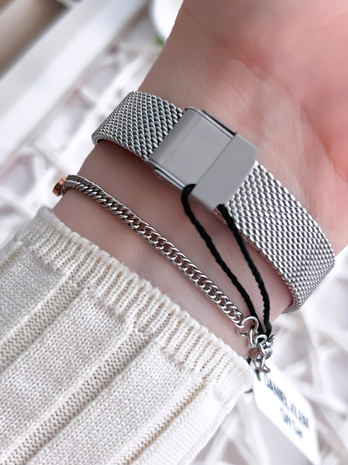 Daniel Klein Çelik Kordon Çelik Takı Seti Hediyeli 2 Yıl Garantil