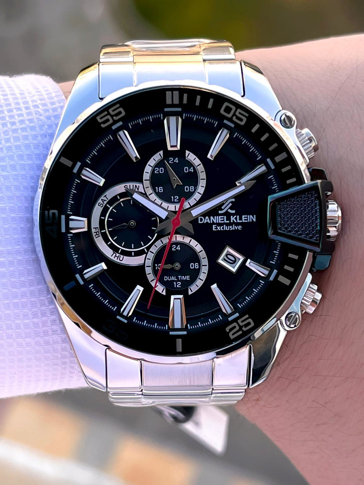 Daniel Klein Çelik Kordon Kronometreli Kadran Tasarımı 3 Atm Suya