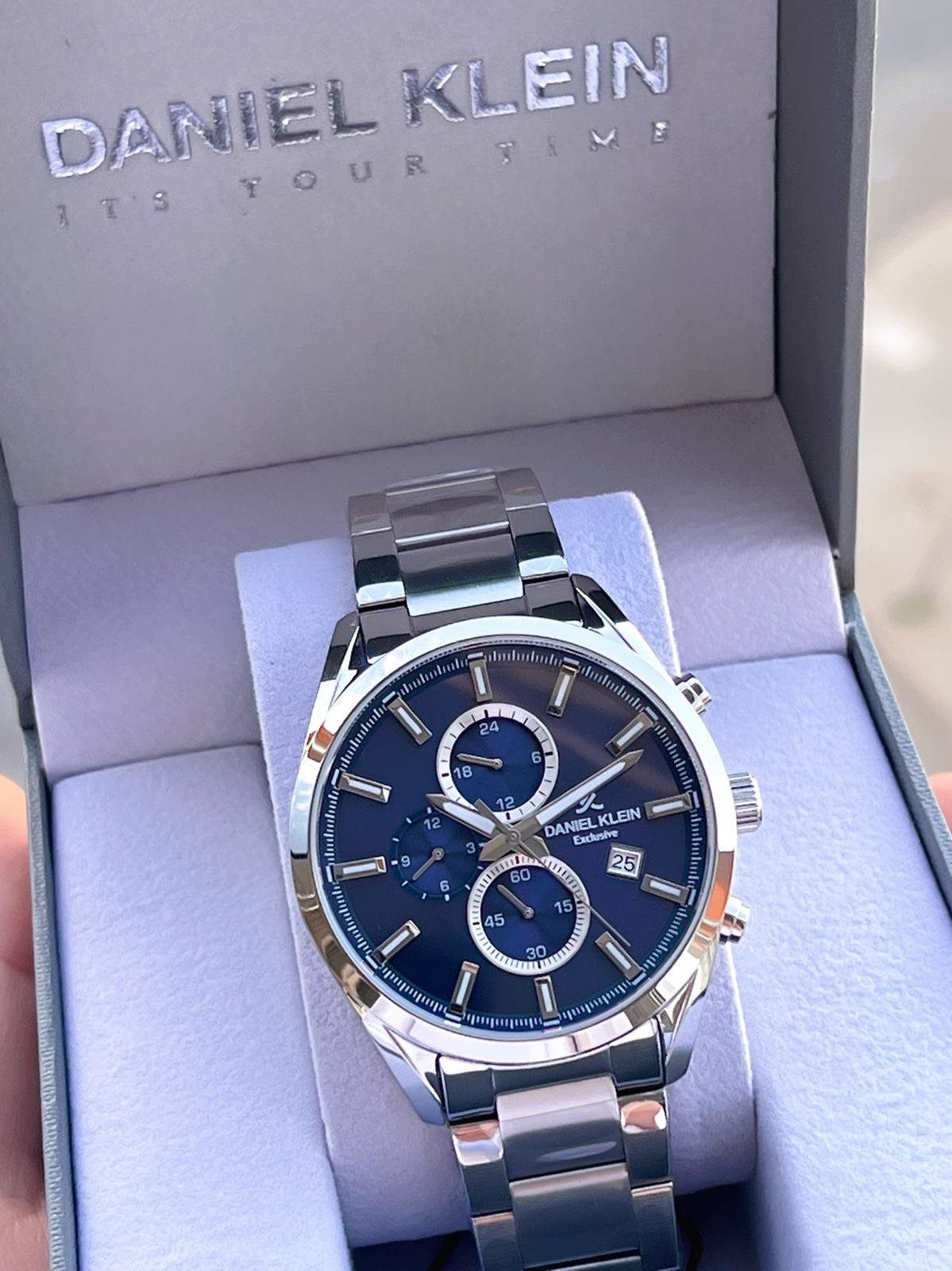 Daniel Klein Çelik Kordon Kronometreli Kadran Tasarımı 3 Atm Suya