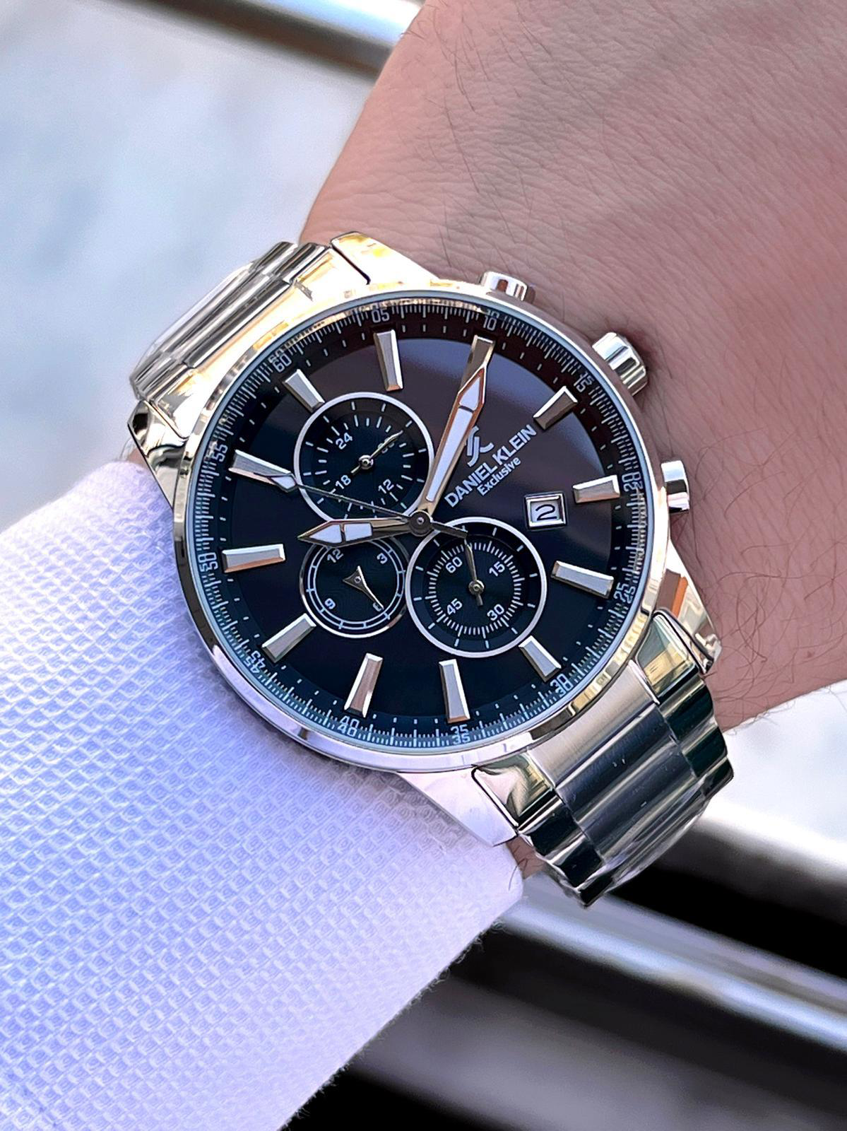 Daniel Klein Çelik Kordon Kronometreli Kadran Tasarımı 3 Atm Suya