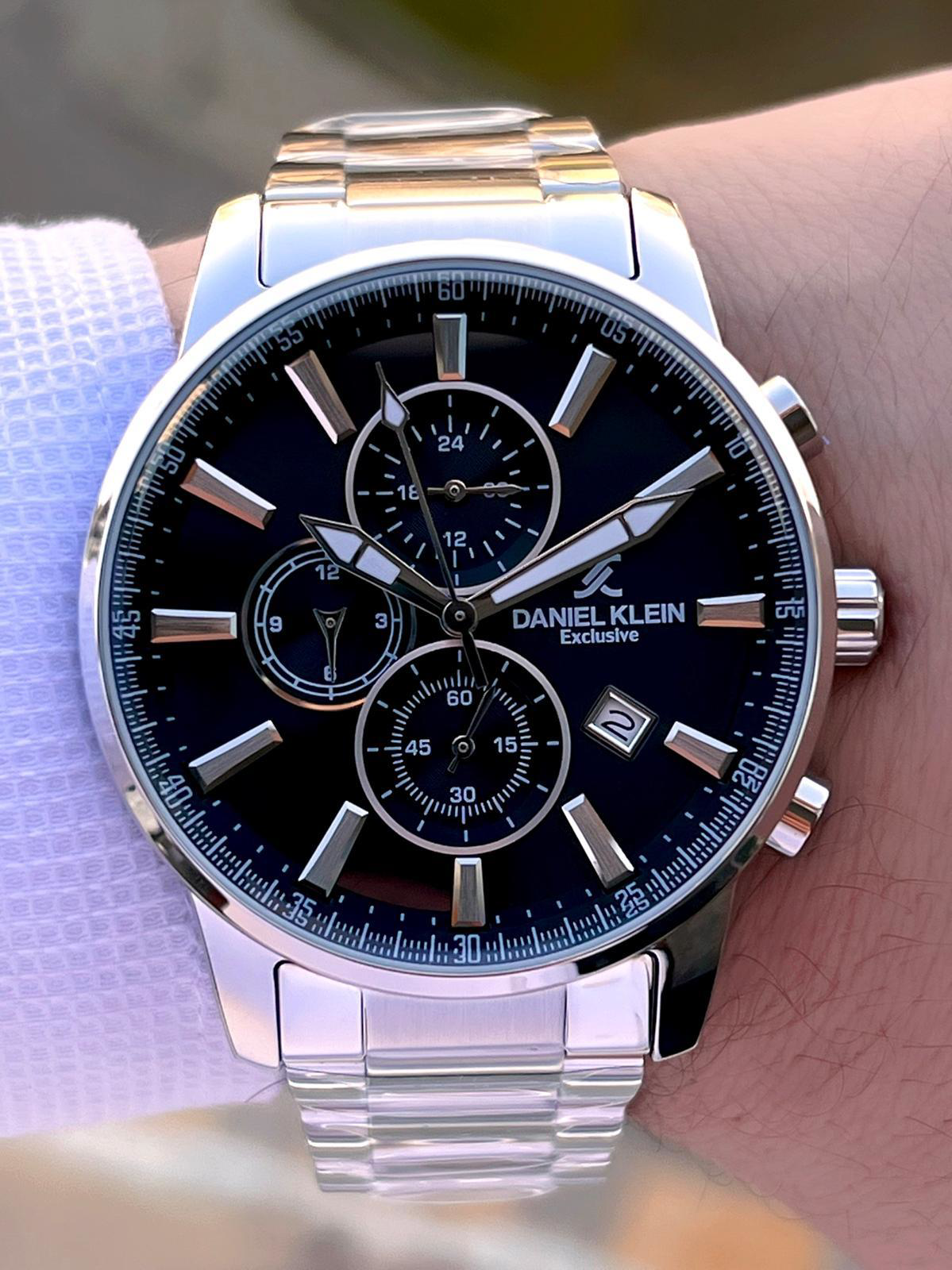 Daniel Klein Çelik Kordon Kronometreli Kadran Tasarımı 3 Atm Suya