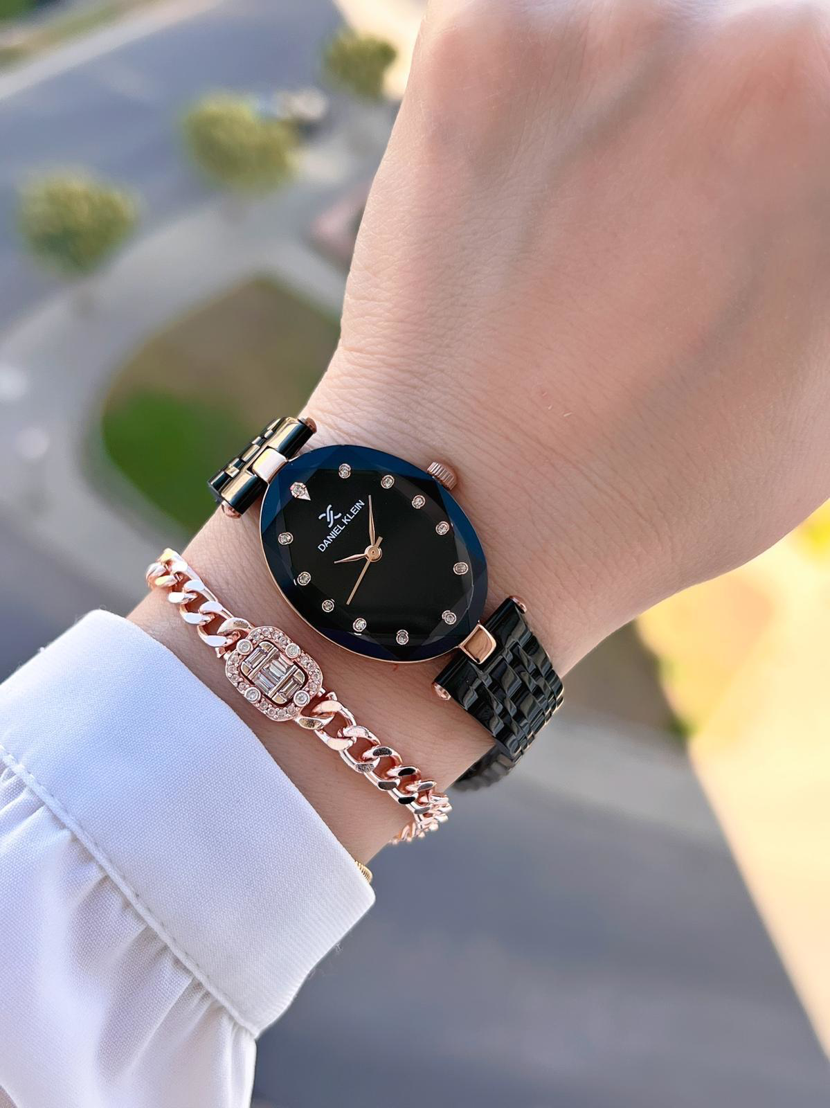 Daniel Klein Çelik Kordon Elips Kasa Kesme Camlı 2 Yıl Garantili 