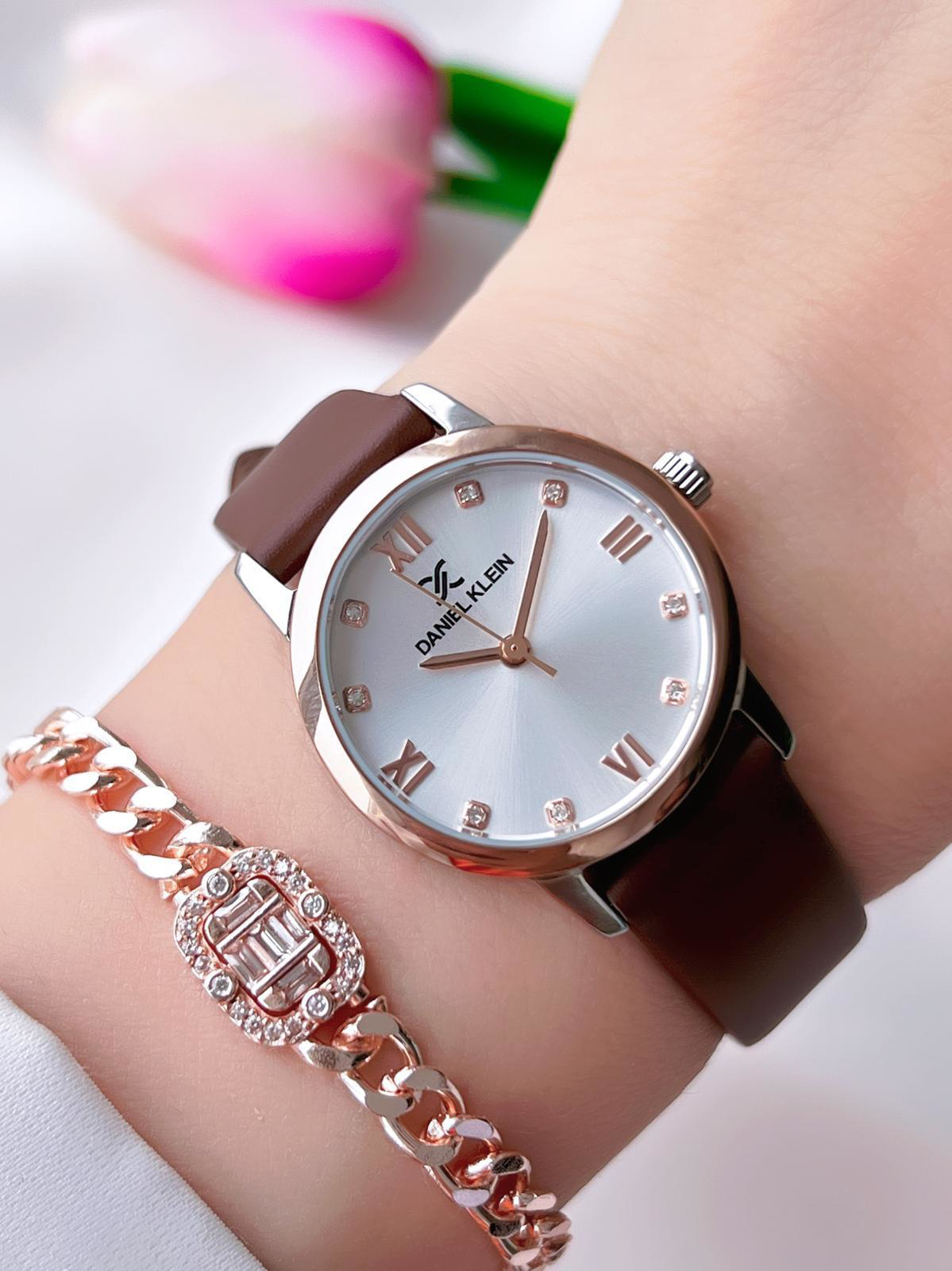 Daniel Klein Çelik Kordon Ve Deri Kordonlu 30 Mt Suya Dayanıklı K