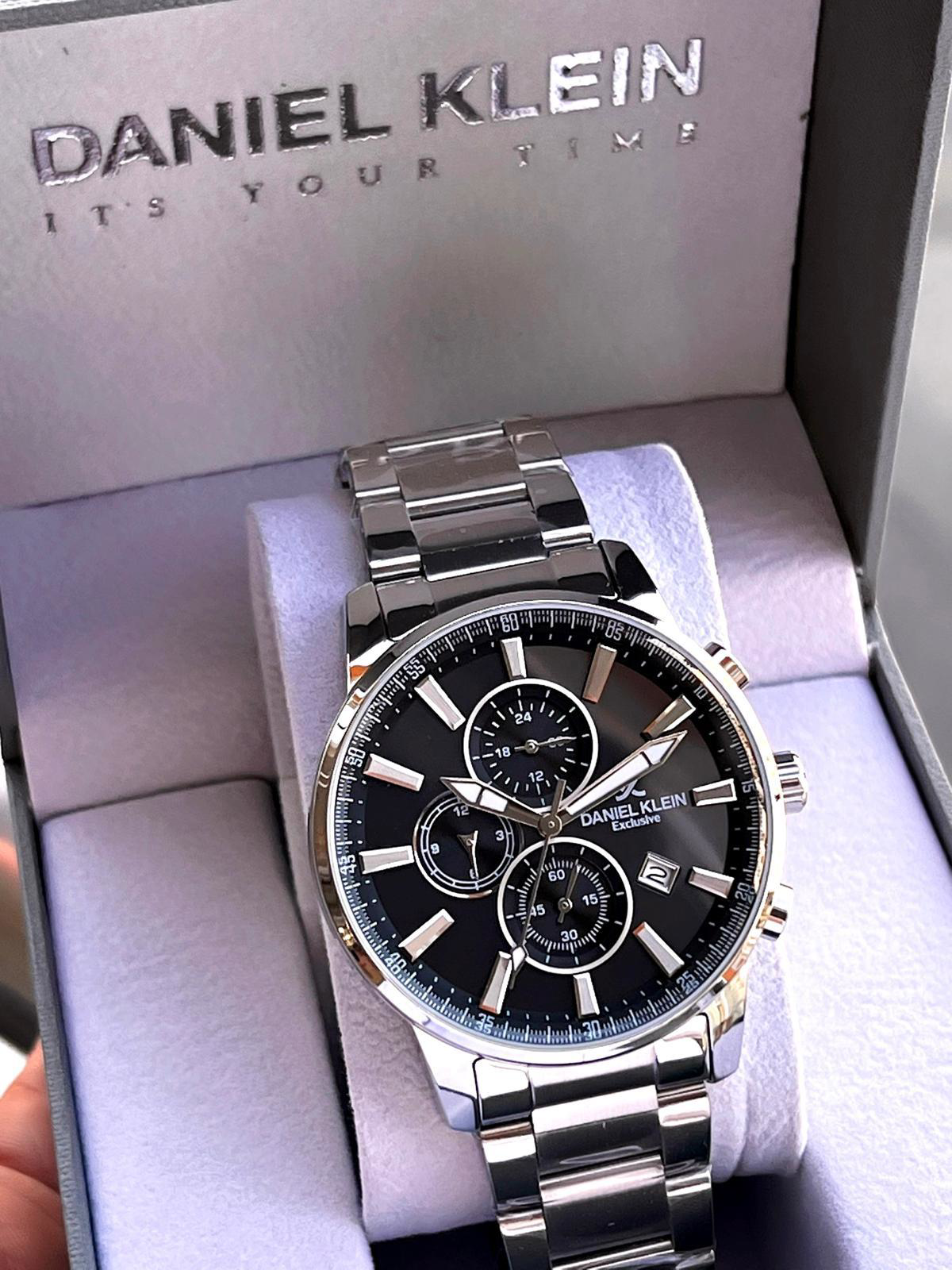 Daniel Klein Çelik Kordon Kronometreli Kadran Tasarımı 3 Atm Suya