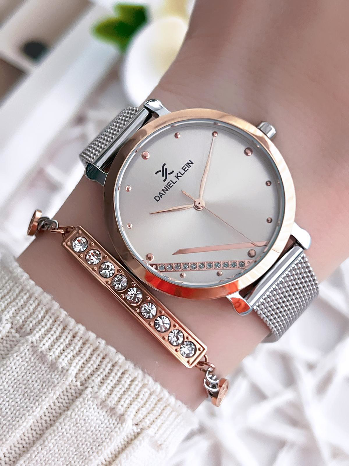 Daniel Klein Çelik Kordon Çelik Takı Seti Hediyeli 2 Yıl Garantil