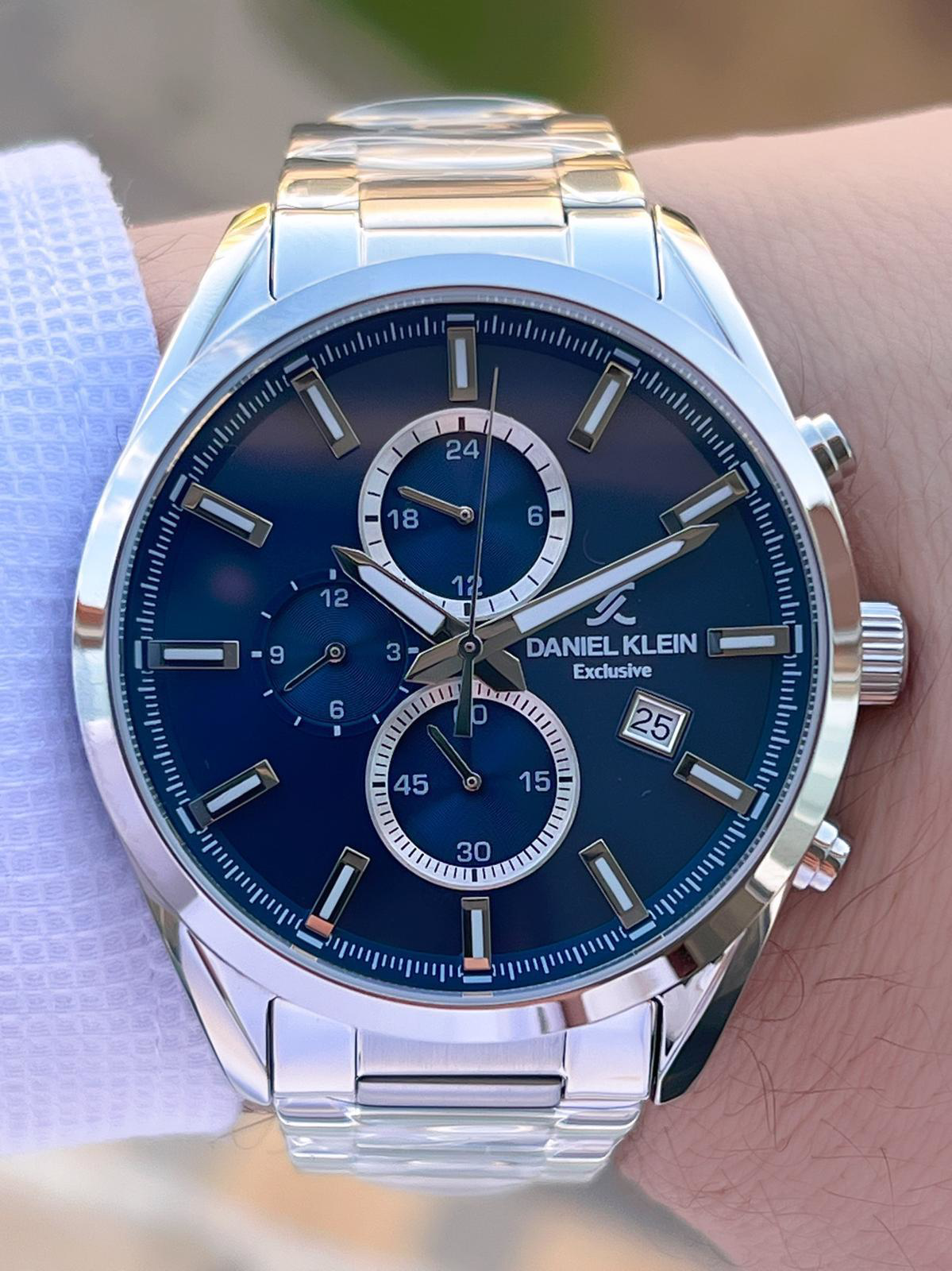 Daniel Klein Çelik Kordon Kronometreli Kadran Tasarımı 3 Atm Suya