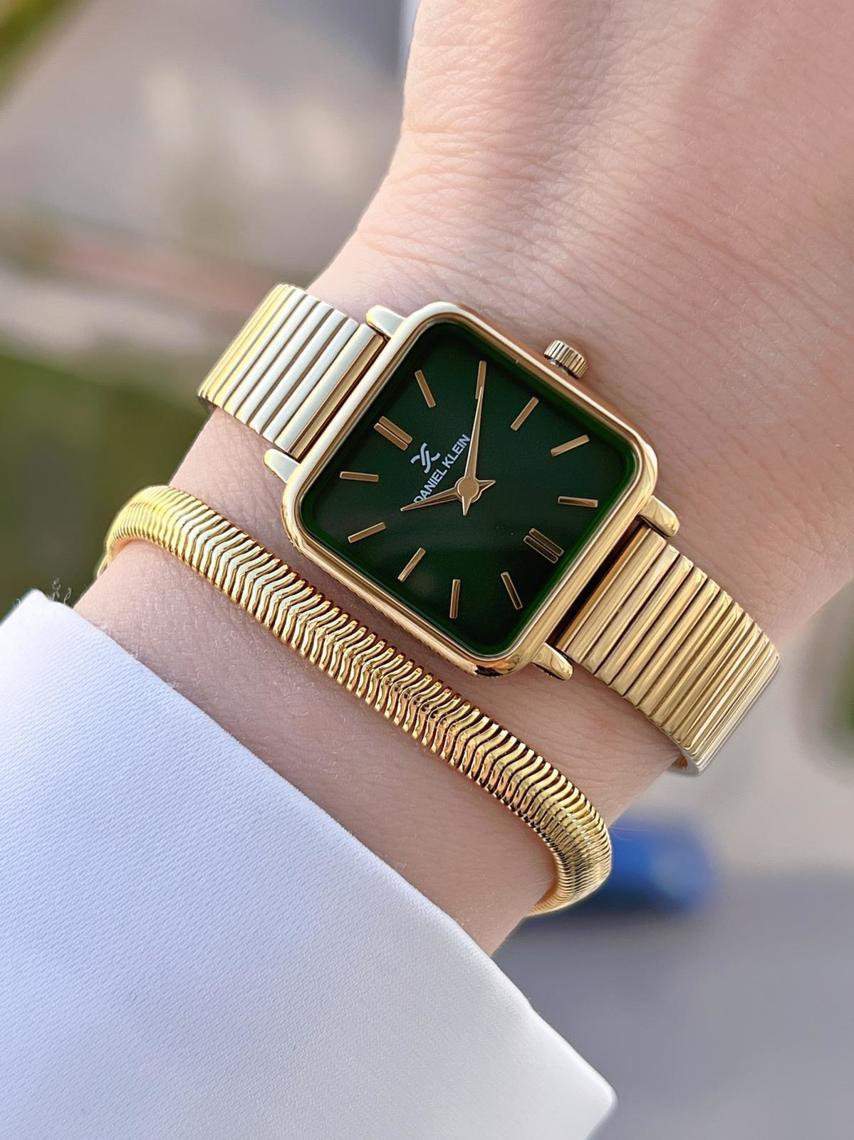 Daniel Klein Köşeli Kasa Çelik Kordon 2 Yıl Garantili 3 Atm Kadın