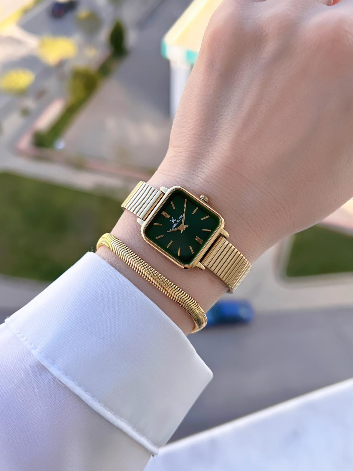 Daniel Klein Köşeli Kasa Çelik Kordon 2 Yıl Garantili 3 Atm Kadın