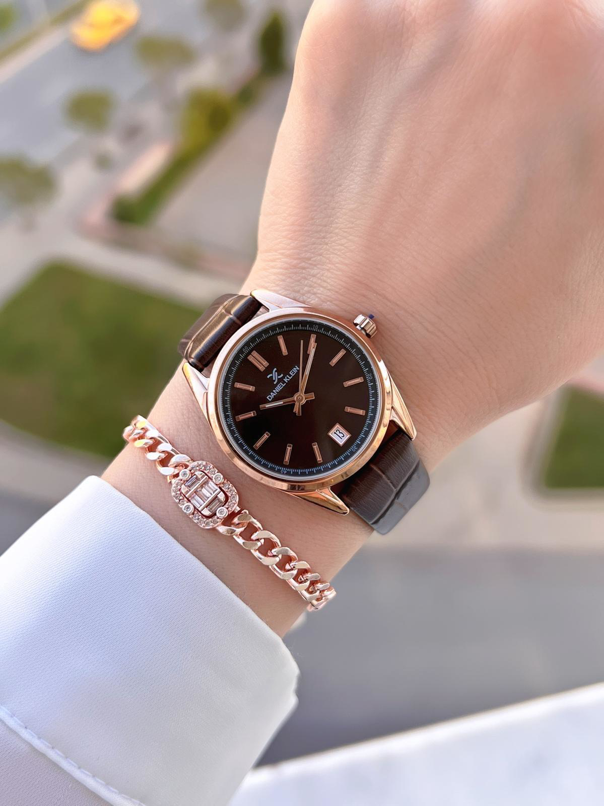 Daniel Klein Retro Vintage Seri Deri Kordon Suya Dayanıklı Kadın 