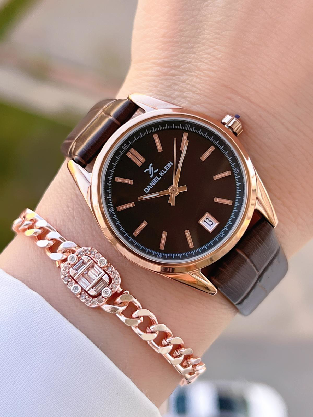 Daniel Klein Retro Vintage Seri Deri Kordon Suya Dayanıklı Kadın 