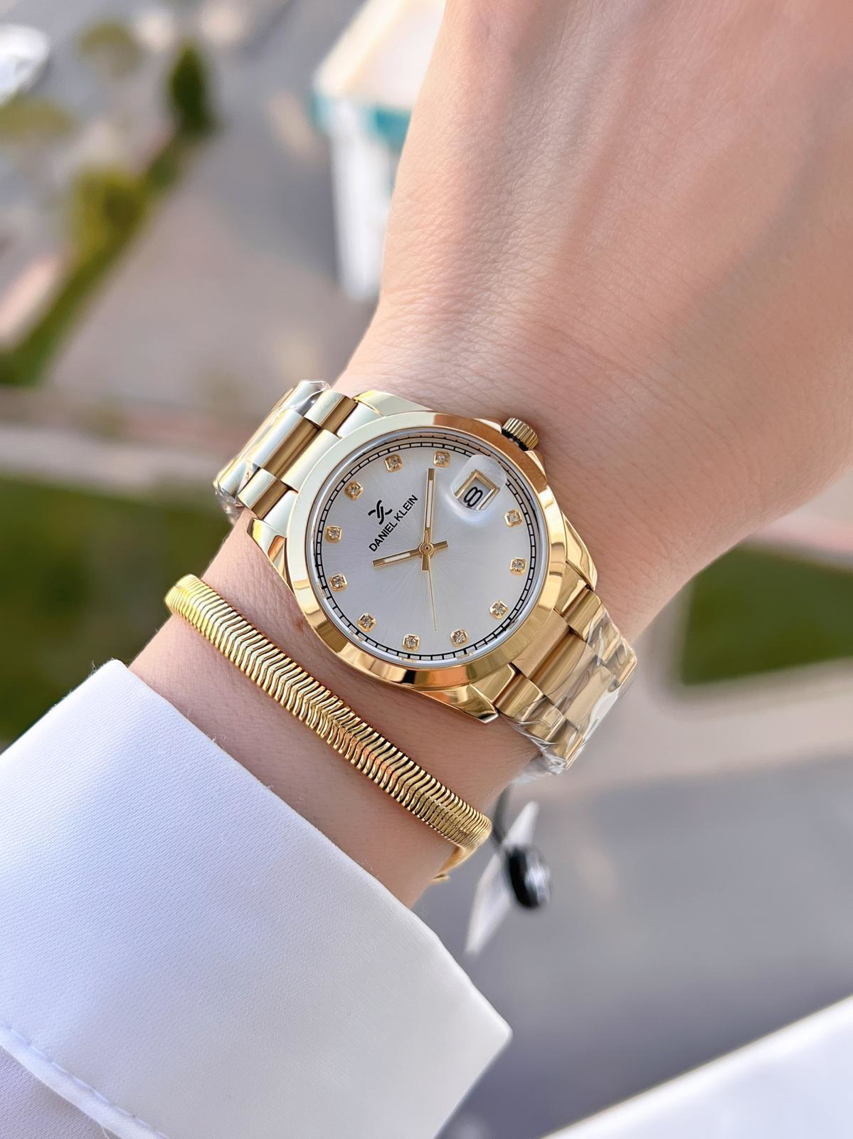 Daniel Klein Taşlı Ve Takvimli Kadran Çelik Kordon 2 Yıl Garantil
