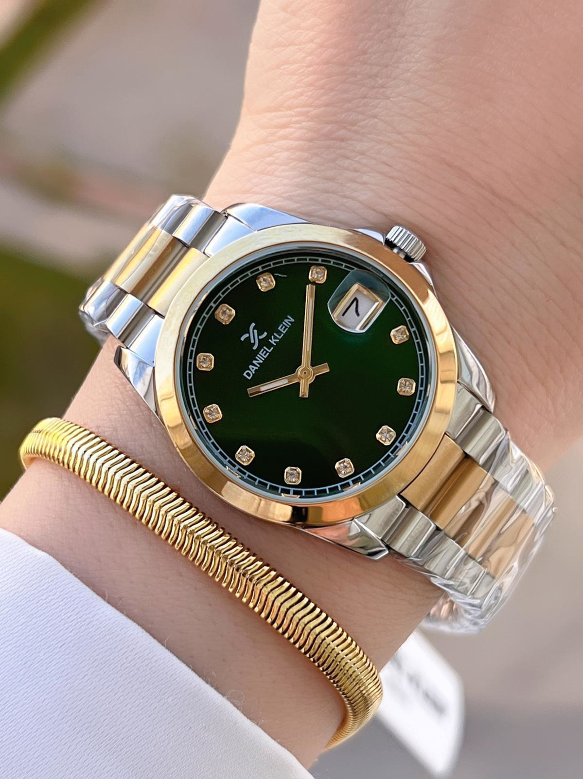 Daniel Klein Taşlı Ve Takvimli Kadran Çelik Kordon 2 Yıl Garantil