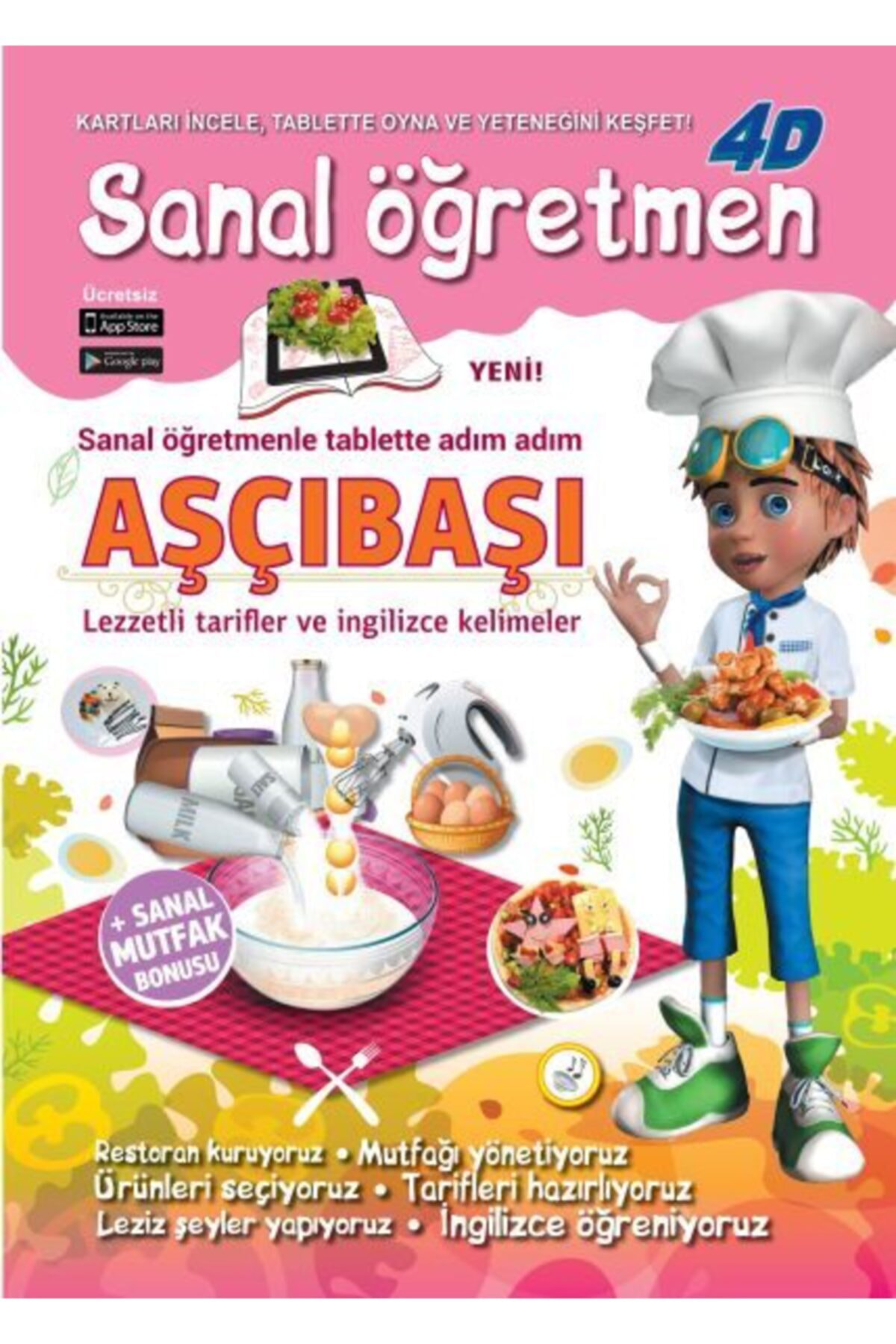 Sia Kitap Danik Sanal Öğretmen Aşçıbaşı Artge Kids(Koruma Poşetli)