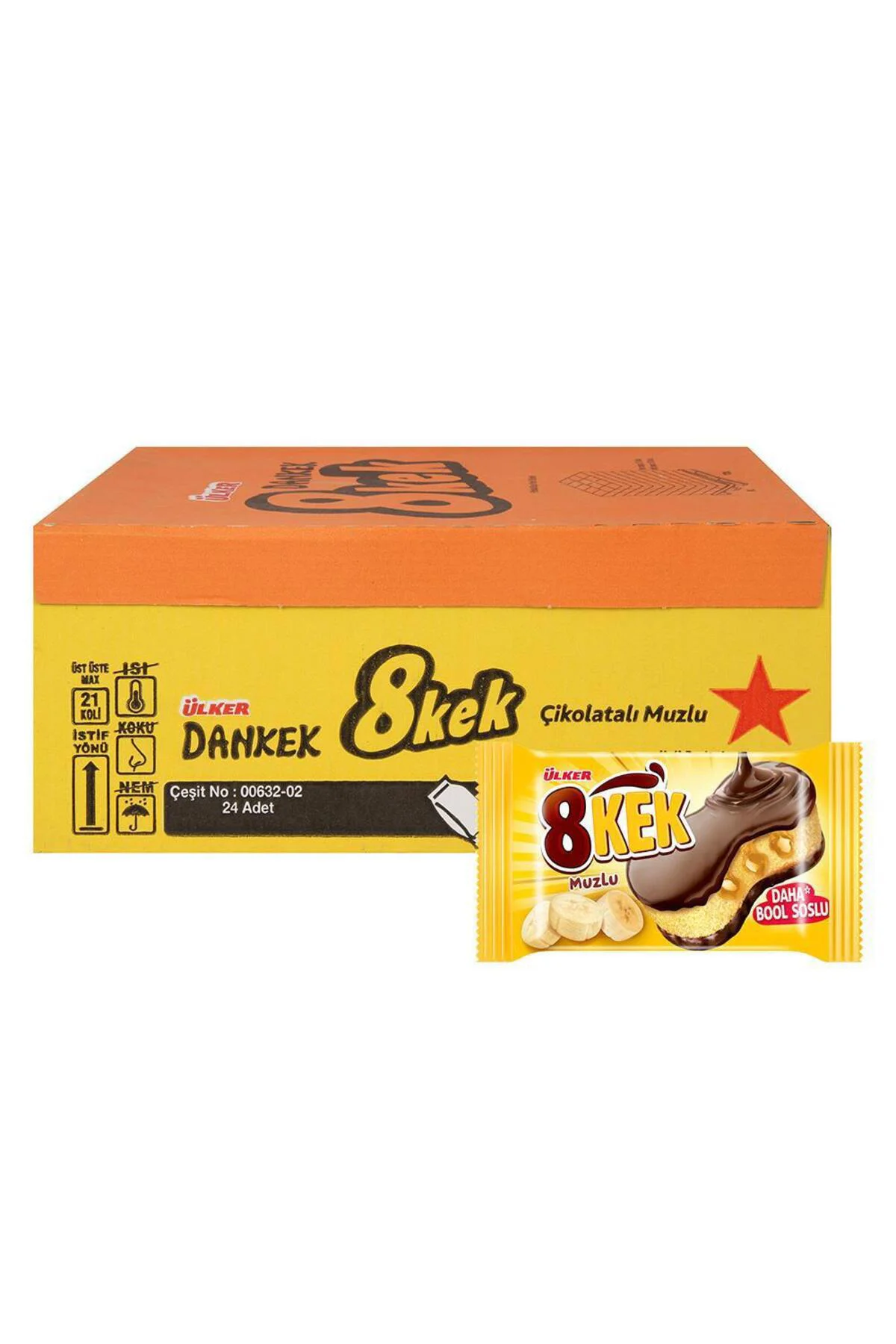 Dankek 8 Kek Muzlu Çikolatalı 55 g x 24 Adet