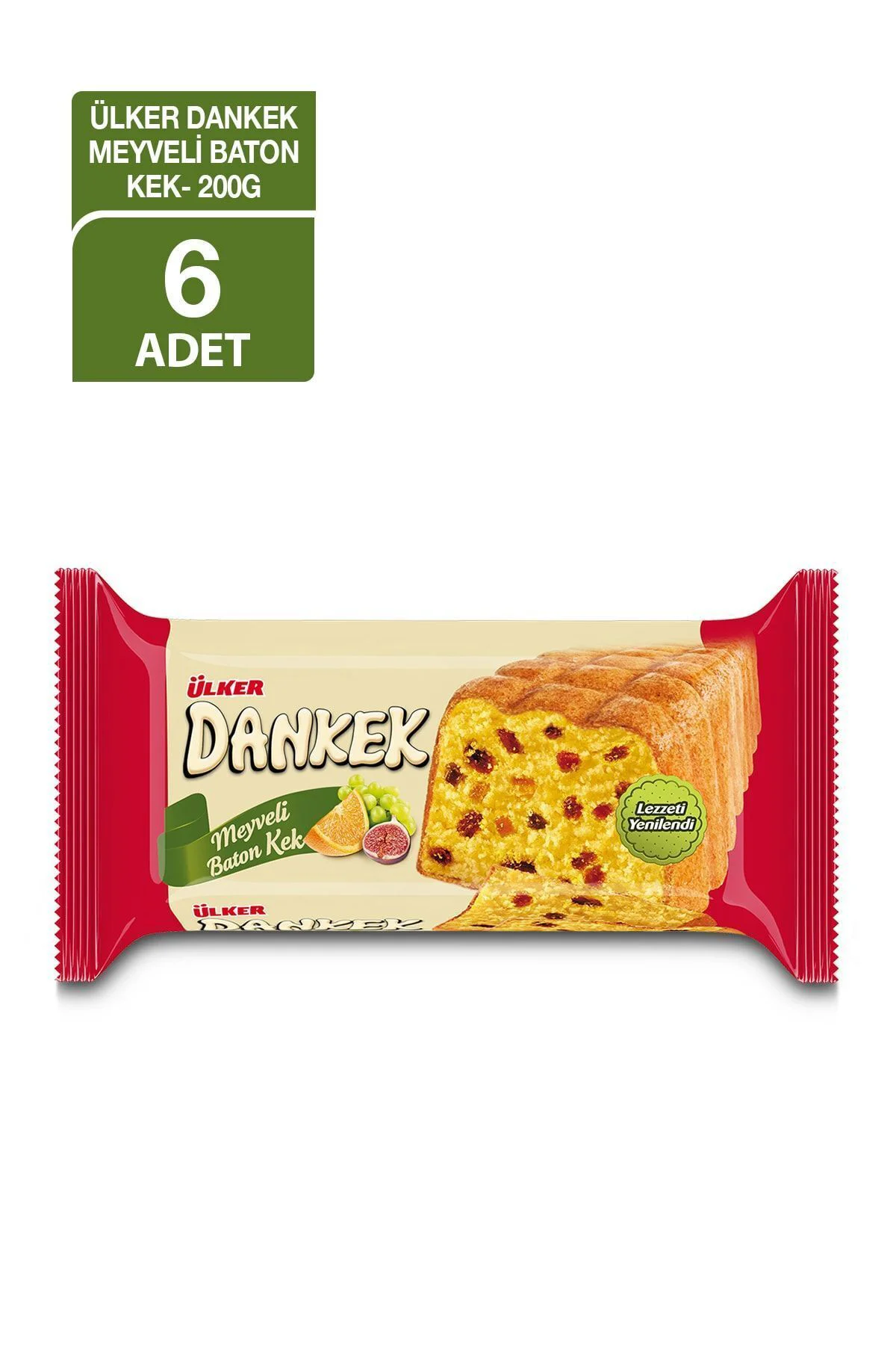 DANKEK Baton Meyveli Kek - 200 gram - 6 Adet