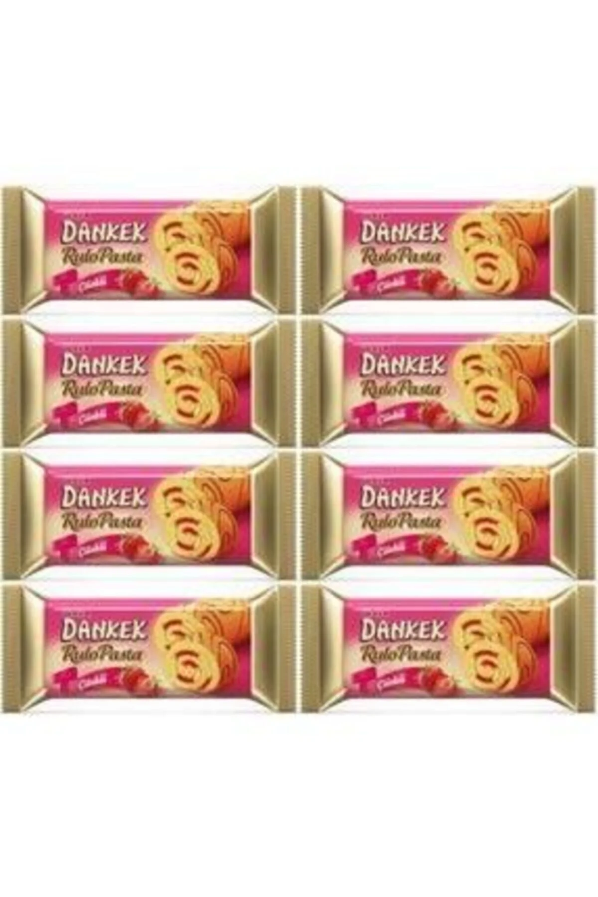 DANKEK Çilekli Rulo Pasta - 235 gram - 8 Adet