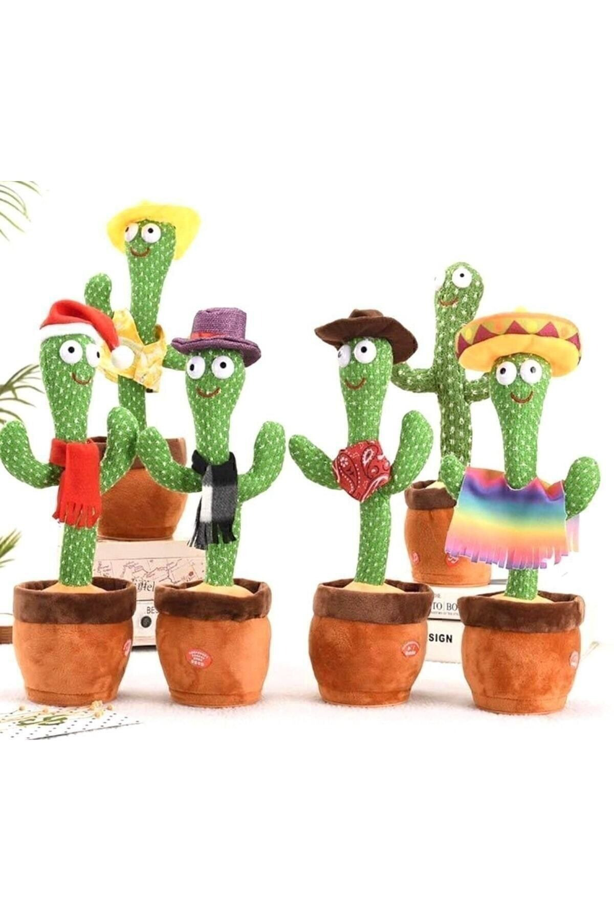 Oyuncak Store Dans Eden, Müzikli İşıklı Saksı Kaktüs Peluş Oyuncak