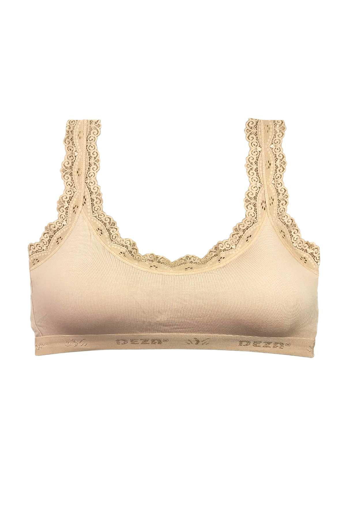 Just Cheap Store Dantel Nakiş İşlemeli Pedli Bambu Kadin Büstiyer Ten