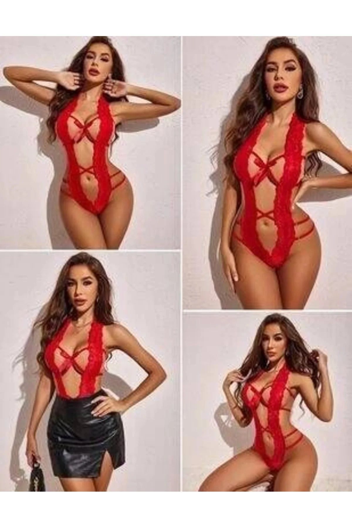 Dantelli Derin Dekolteli Seksi Body V2906 Fiyatı, Yorumları ve Özellikleri