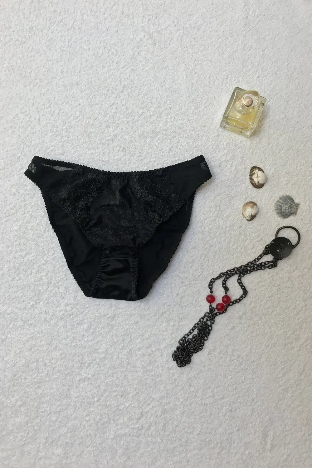 Dantelli Güpürlü Bordo Külot