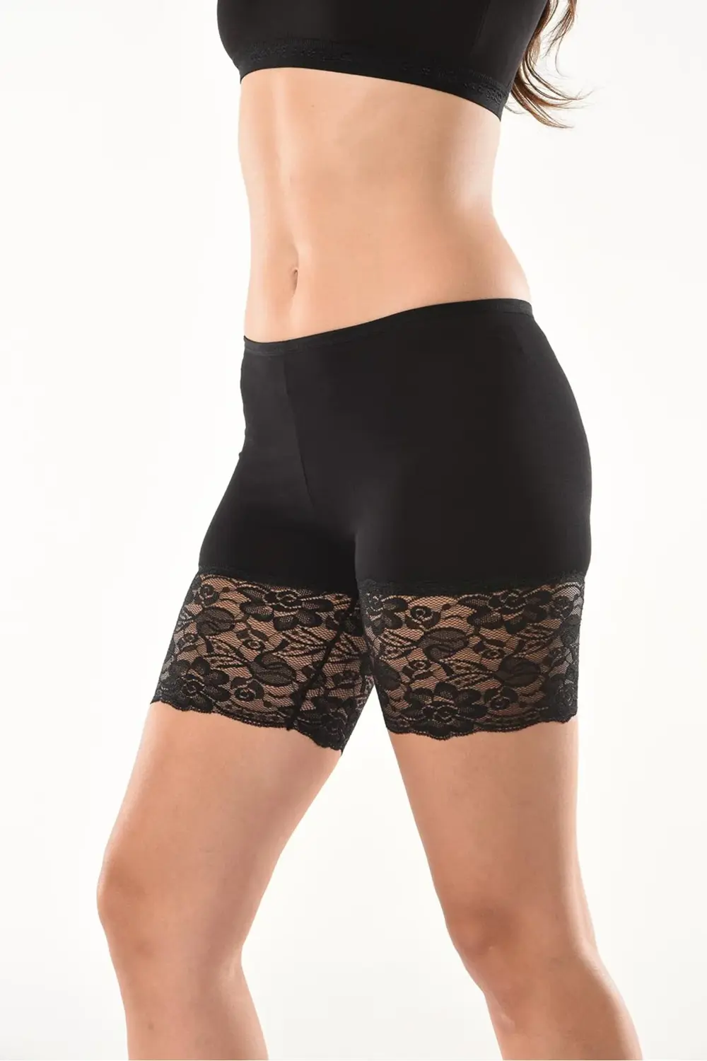 Dantelli Kısa Kadın Şort Tayt 496
