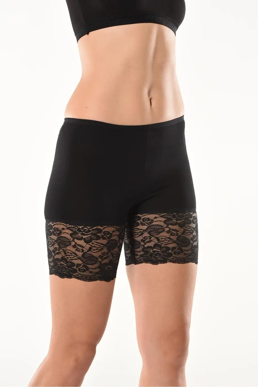 Dantelli Kısa Kadın Şort Tayt 496