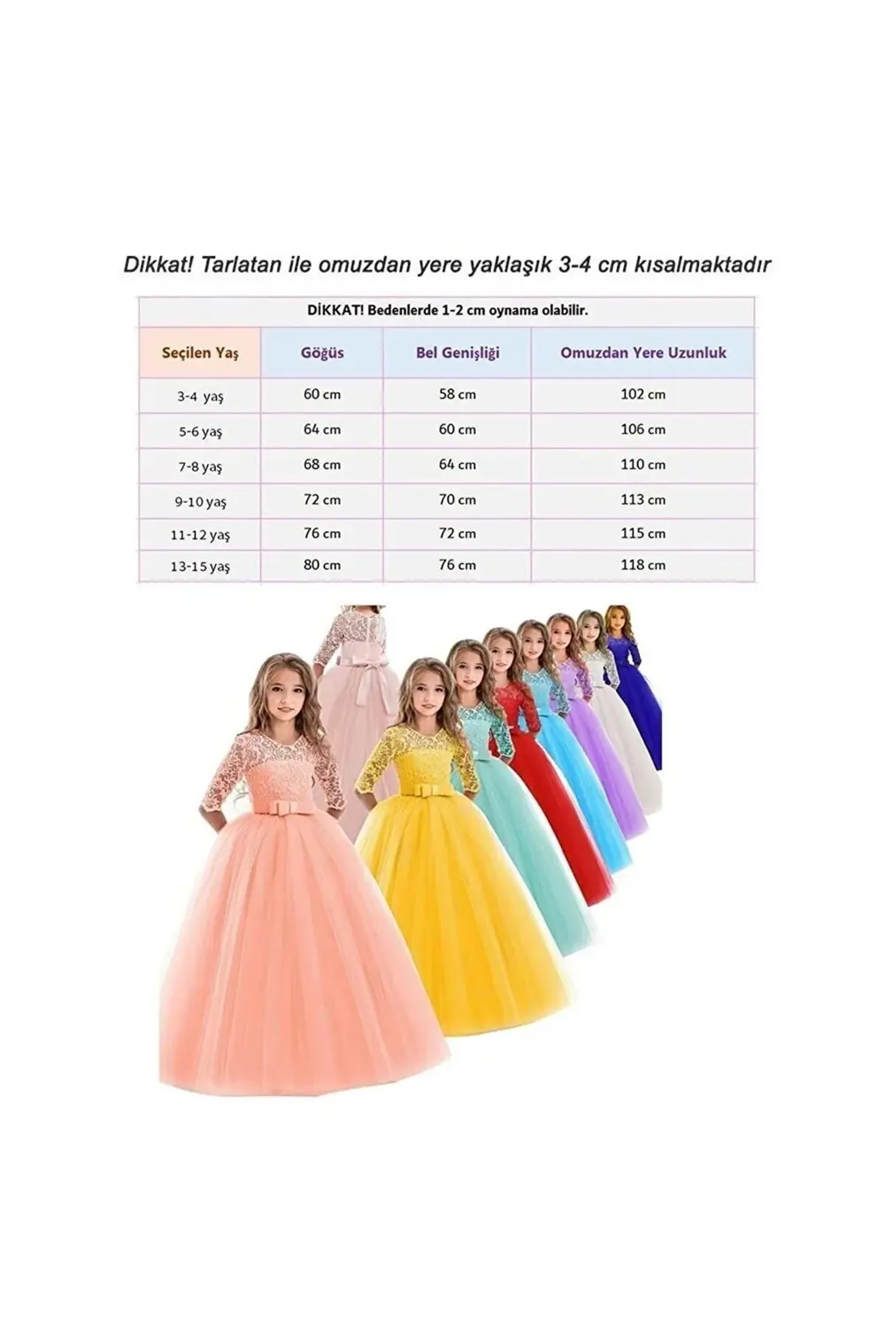 Dantelli Kız Çocuk Elbise