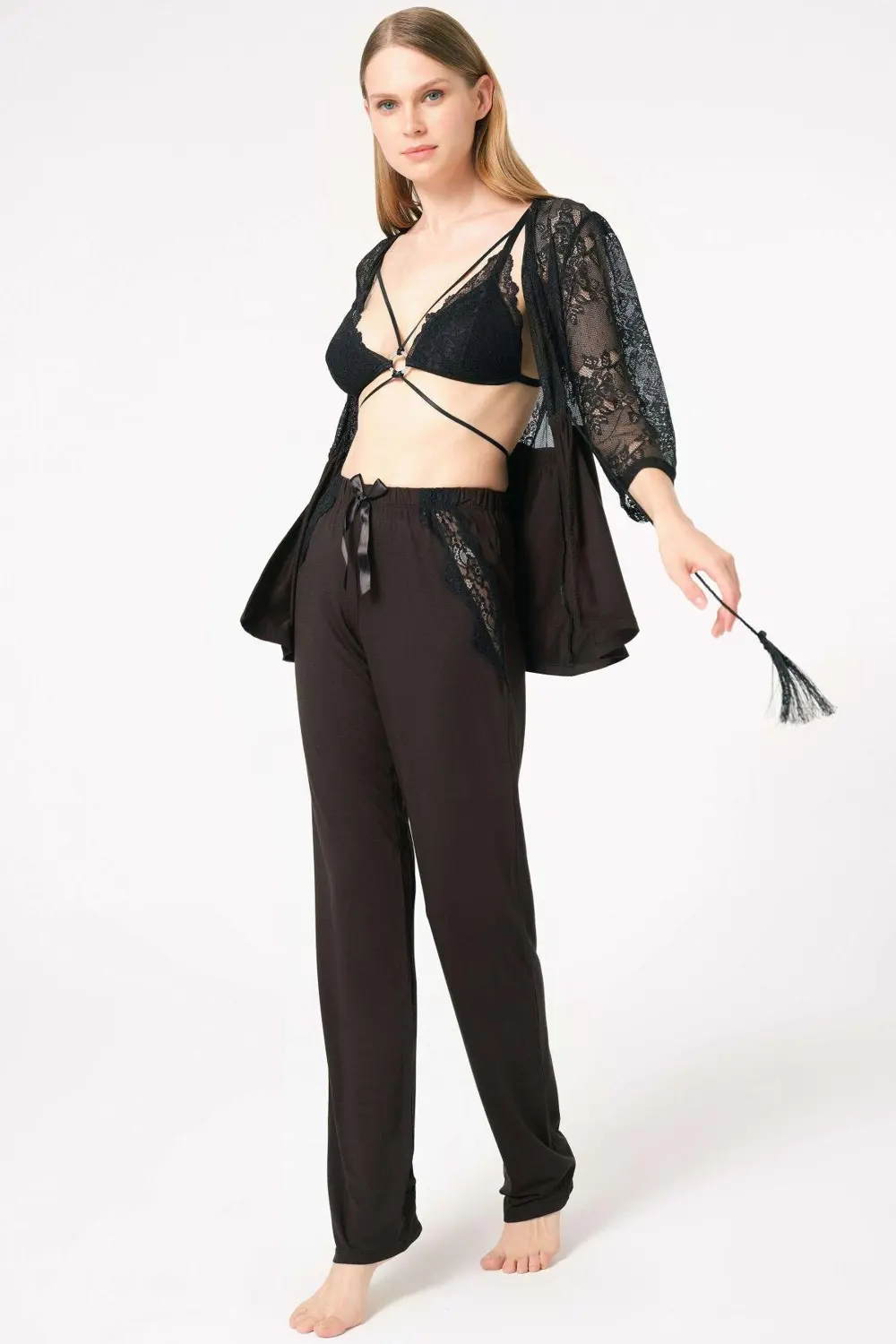 Dantelli Sabahlık Balensiz Desteksiz Dolgusuz Yaka Detaylı Sütyen