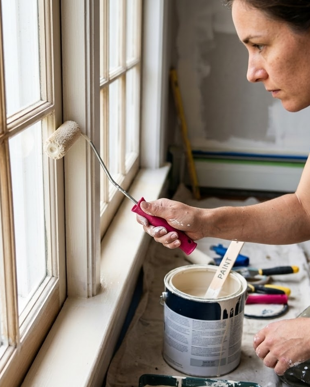 Dar Alan Boyama Rulosu 10 Cm Boya Fırça Seti 6 Adet Yedek Rulo He