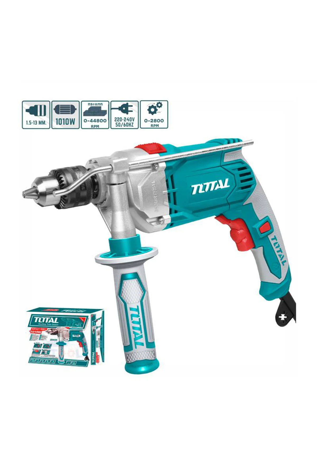 Darbeli Matkap 1010 W TG111136 Metal Beton Ahşap Kömürlü Delme Kı