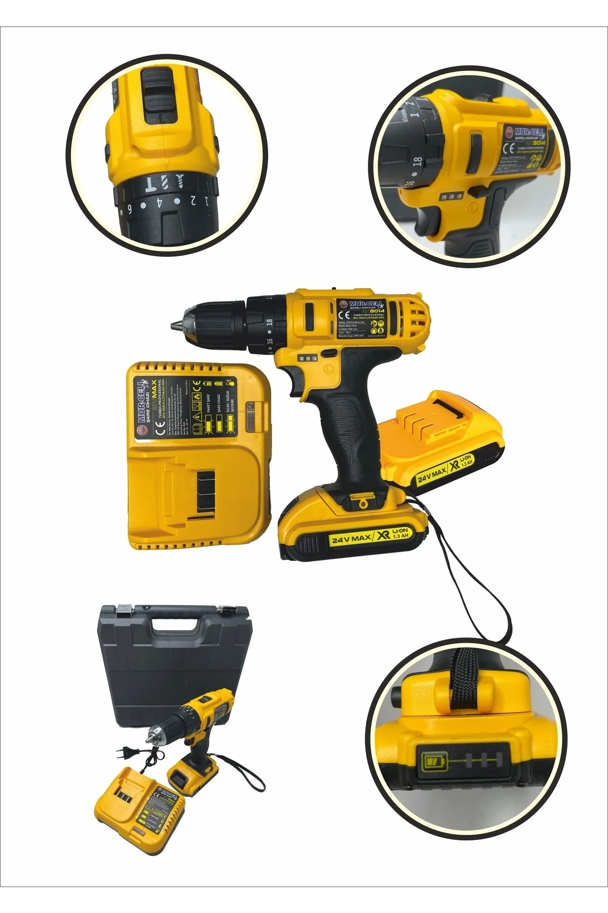 Darbeli matkap 12 watt 12 volt kablosuz anahtarsız mandren 3 akü 2 yıl garantili