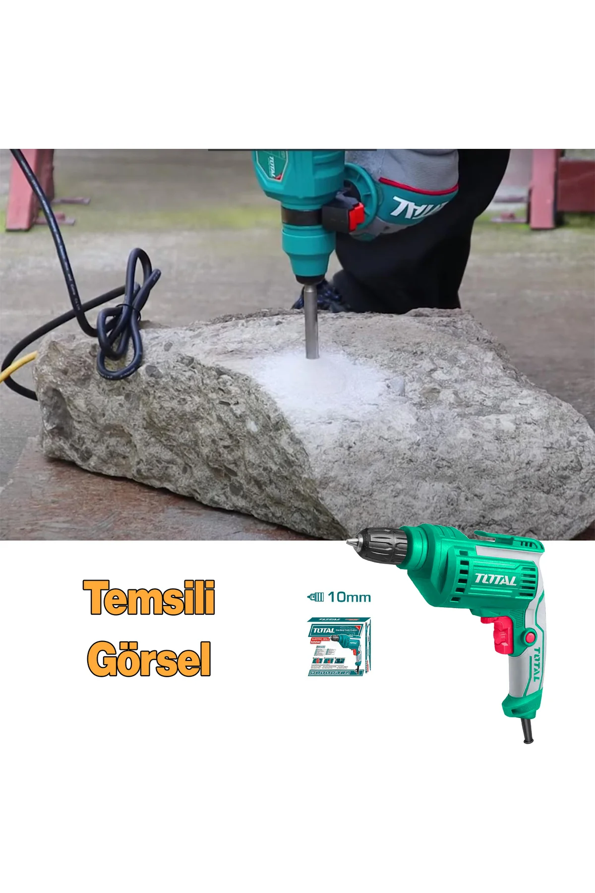 Darbesiz Matkap 500 W TD2051026-2 Metal Beton Ahşap Kömürlü Delme