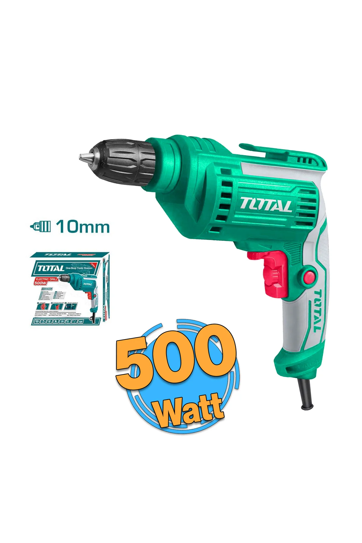Darbesiz Matkap 500 W TD2051026-2 Metal Beton Ahşap Kömürlü Delme