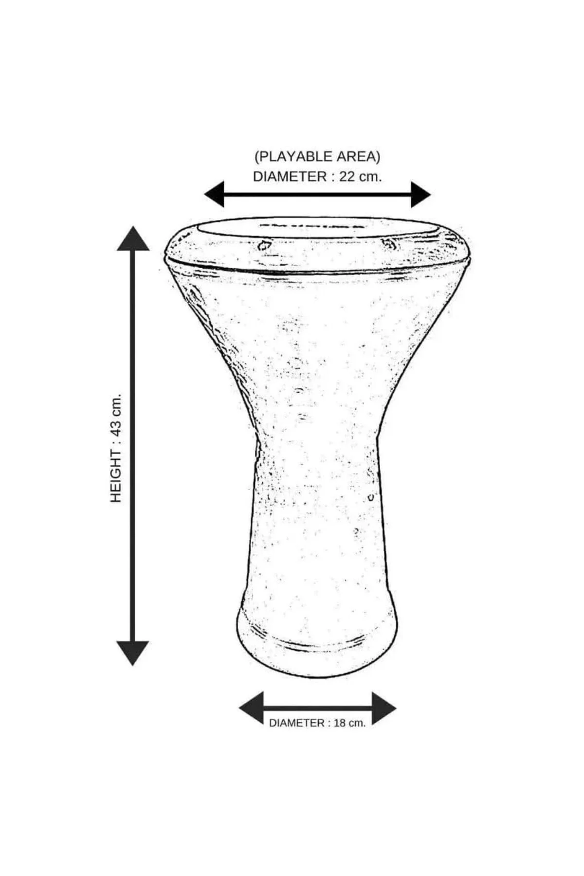 Darbuka Döküm Siyah Kırmızı Çatlak Desenli Boyalı Darbuka Drum, D